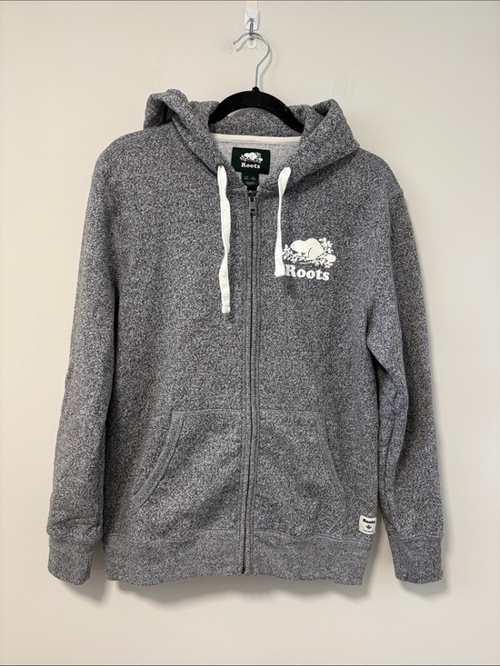Roots Tops - Roots Heather Gray Sweatshirt with White Beaver Logo